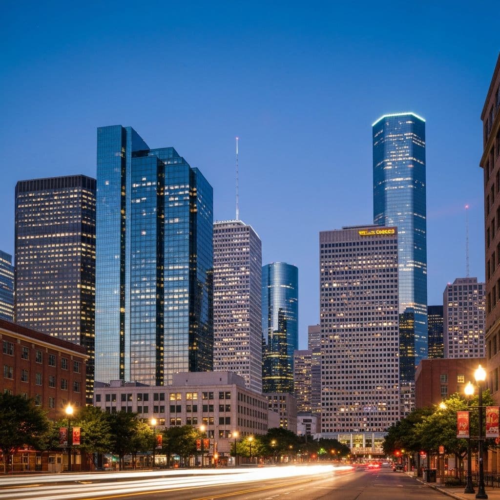 Houston, Texas skyline at twilight